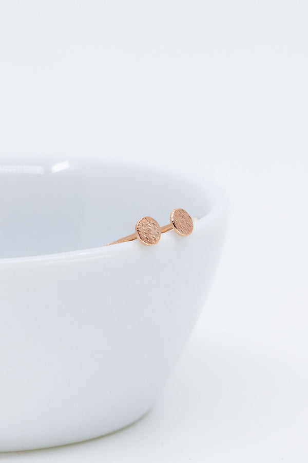 Ohrringe Rosegold Plättchen 4 mm