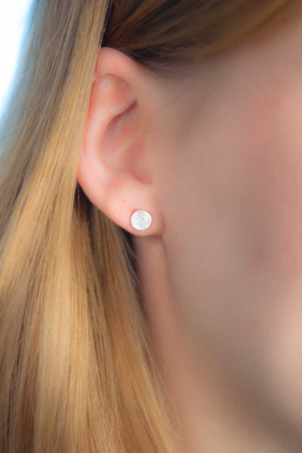Ohrringe Silber Plättchen 6mm - Catalea - Schlichter Schmuck - Minimalistischer Schmuck - Modeschmuck