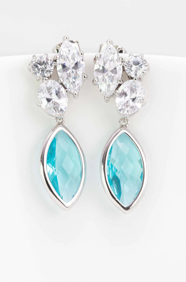 Ohrringe Avignon Silber Aquamarin - Catalea - Schlichter Schmuck - Minimalistischer Schmuck - Modeschmuck