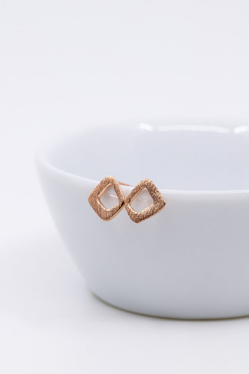Ohrringe Rosegold gebürstet