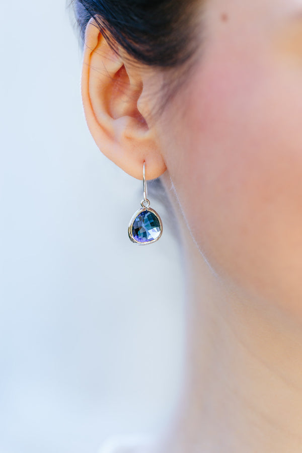Ohrringe Silber Blau Ravenna, Catalea, schlichter Schmuck, Minimalistischer Schmuck, personalisierter Schmuck