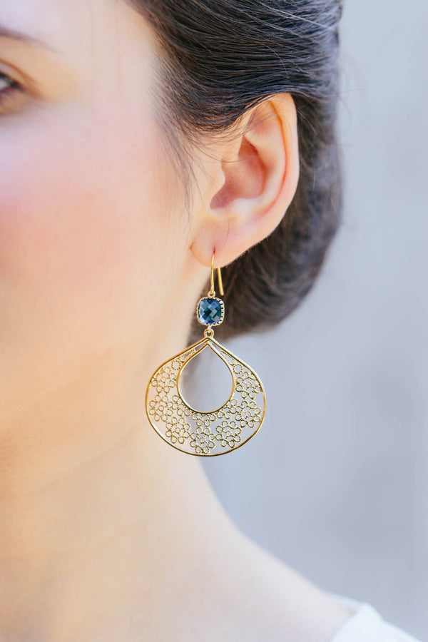 Ohrringe Boho Blau