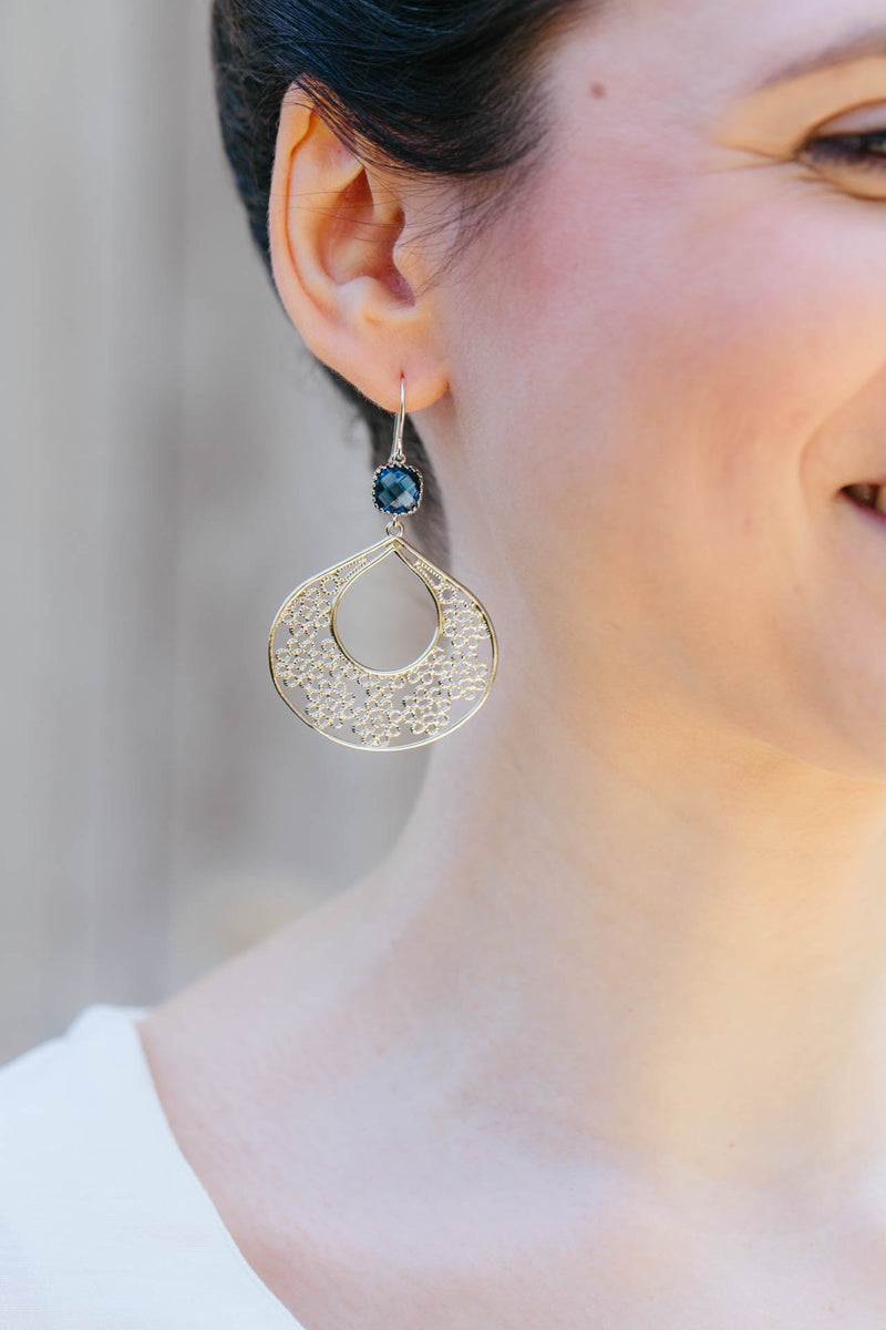 Ohrringe Boho Blau