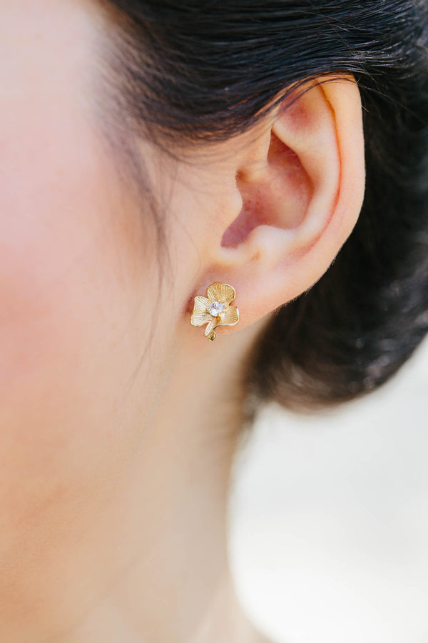 Ohrringe vergoldet Blüten