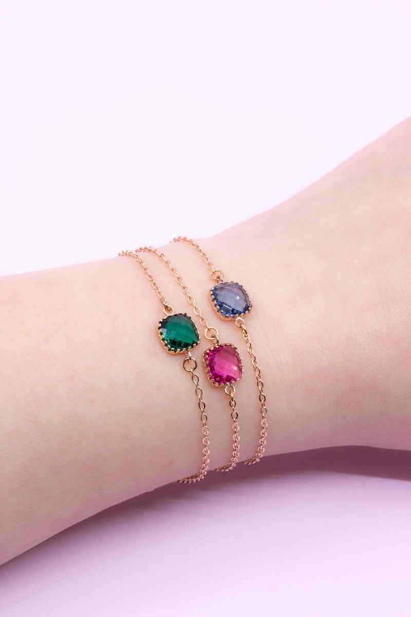 Armband Rosegold Geburtssteine, Catalea, schlichter Schmuck, Minimalistischer Schmuck, personalisierter Schmuck