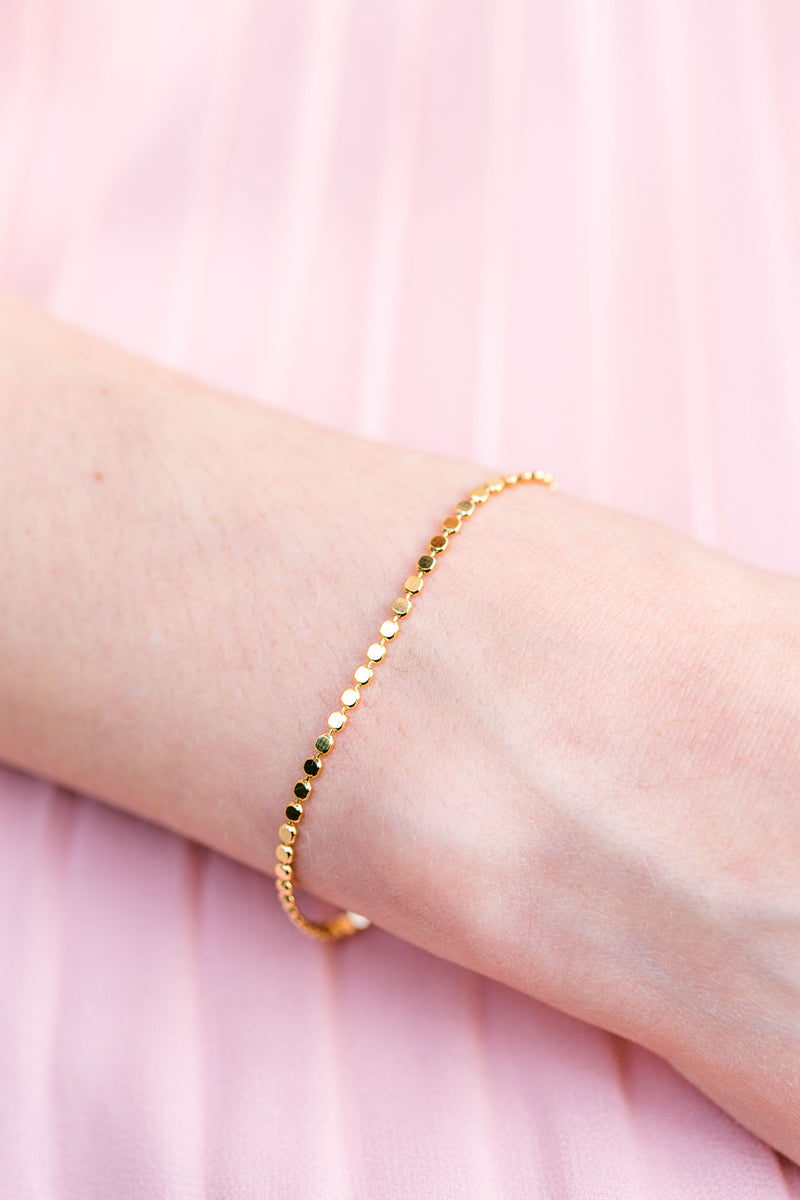 Armband vergoldet Plättchen