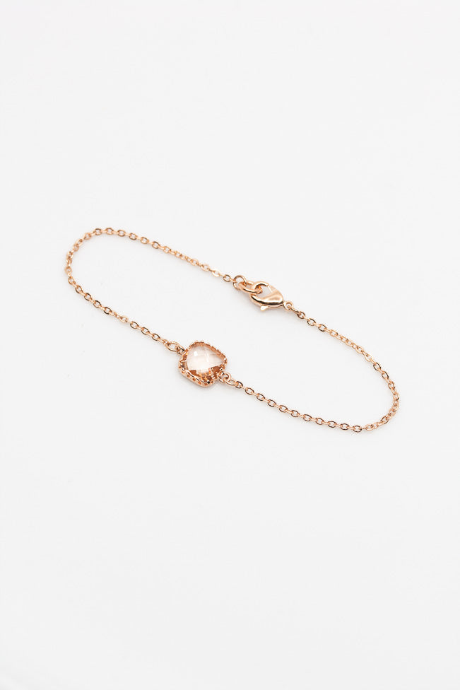 Armband rosevergoldet Pfirsich - Catalea - Schlichter Schmuck - Minimalistischer Schmuck - Modeschmuck