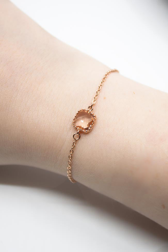 Armband rosevergoldet Pfirsich - Catalea - Schlichter Schmuck - Minimalistischer Schmuck - Modeschmuck