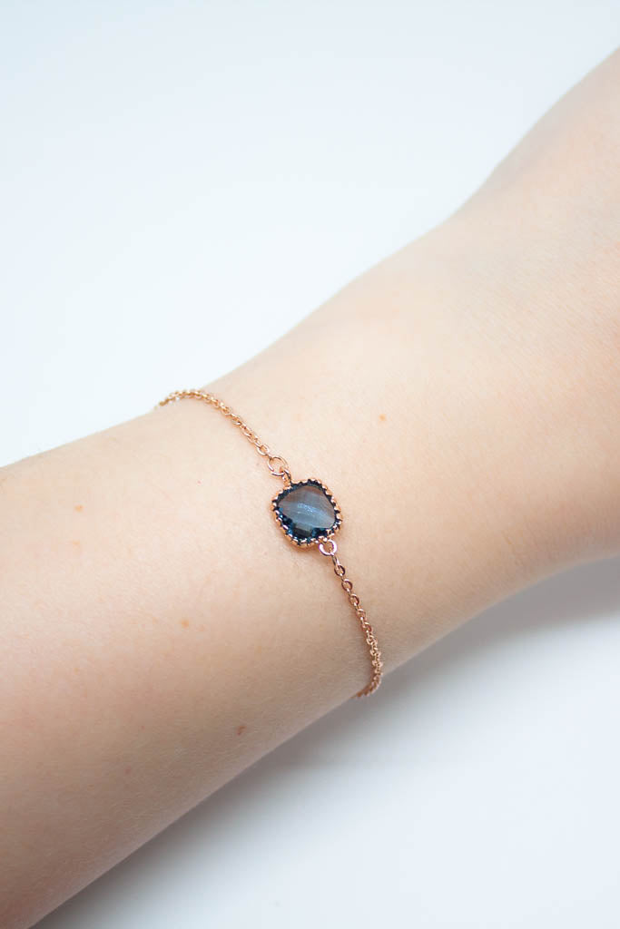 Schmuckset Rosegold Blau Saranda