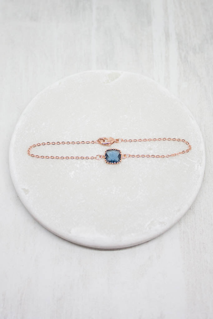 Armband rosevergoldet Blau - Catalea - Schlichter Schmuck - Minimalistischer Schmuck - Modeschmuck