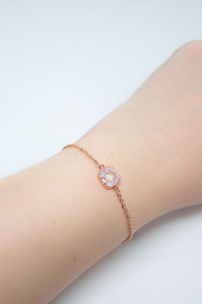 Armband rosevergoldet Kristall - Catalea - Schlichter Schmuck - Minimalistischer Schmuck - Modeschmuck