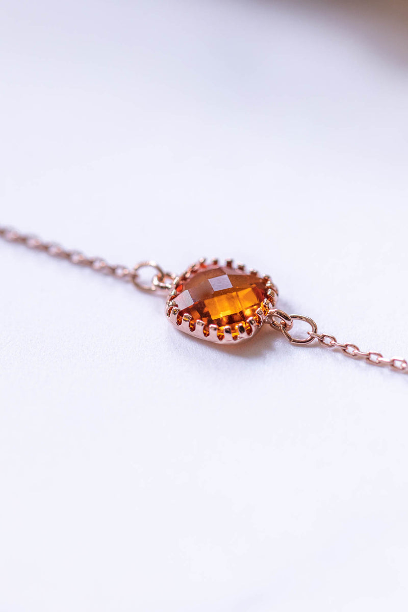 Armband Rosegold Rotbraun