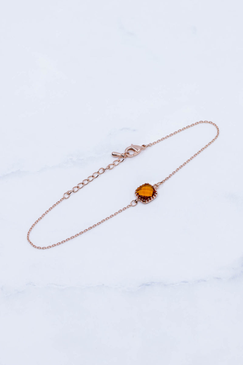 Armband Rosegold Rotbraun
