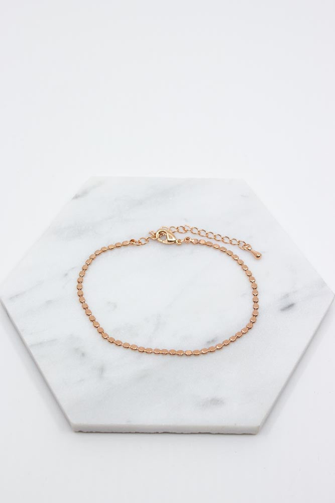 Armband rosevergoldet Plättchen - Catalea - Schlichter Schmuck - Minimalistischer Schmuck - Modeschmuck