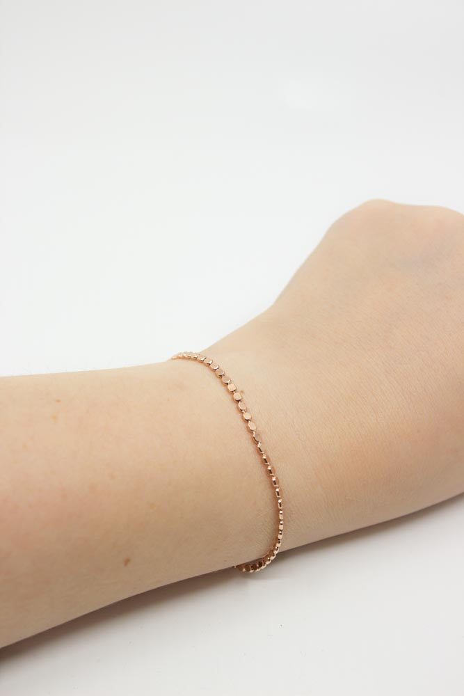 Armband rosevergoldet Plättchen - Catalea - Schlichter Schmuck - Minimalistischer Schmuck - Modeschmuck