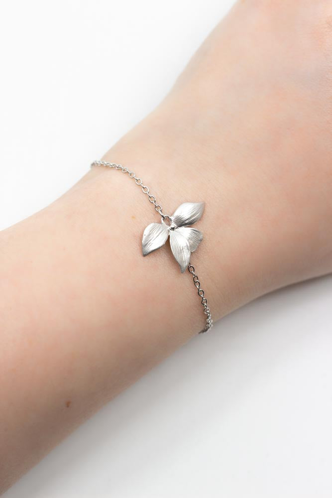 Armband Siena versilbert Blume - Catalea - Schlichter Schmuck - Minimalistischer Schmuck - Modeschmuck