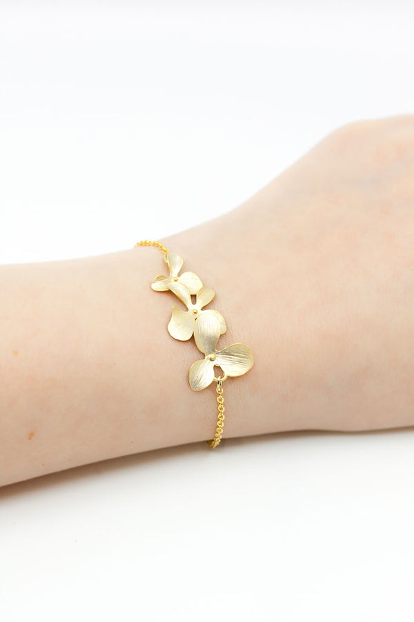Armband Madeira vergoldet 3 Blumen - Catalea - Schlichter Schmuck - Minimalistischer Schmuck - Modeschmuck