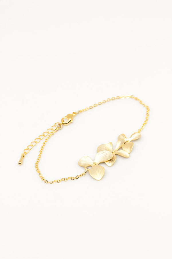 Armband Madeira vergoldet 3 Blumen - Catalea - Schlichter Schmuck - Minimalistischer Schmuck - Modeschmuck