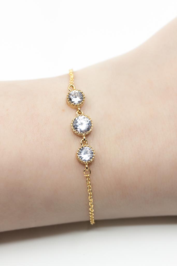 Armband vergoldet Zirkonia - Catalea - Schlichter Schmuck - Minimalistischer Schmuck - Modeschmuck