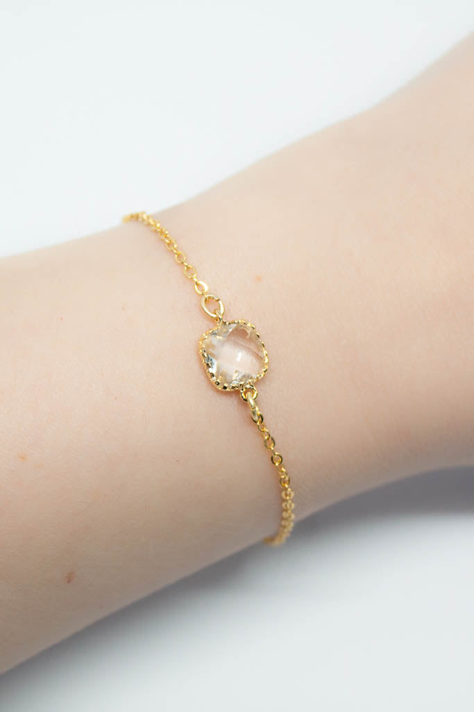 Armband vergoldet Kristall - Catalea - Schlichter Schmuck - Minimalistischer Schmuck - Modeschmuck