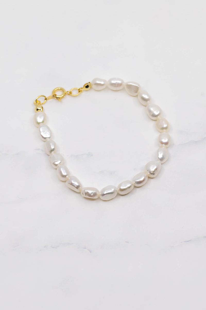 Armband vergoldet Perlen