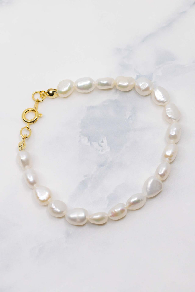 Armband vergoldet Perlen