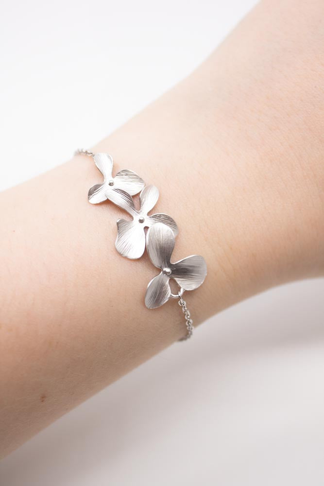 Armband Madeira versilbert Blumen - Catalea - Schlichter Schmuck - Minimalistischer Schmuck - Modeschmuck