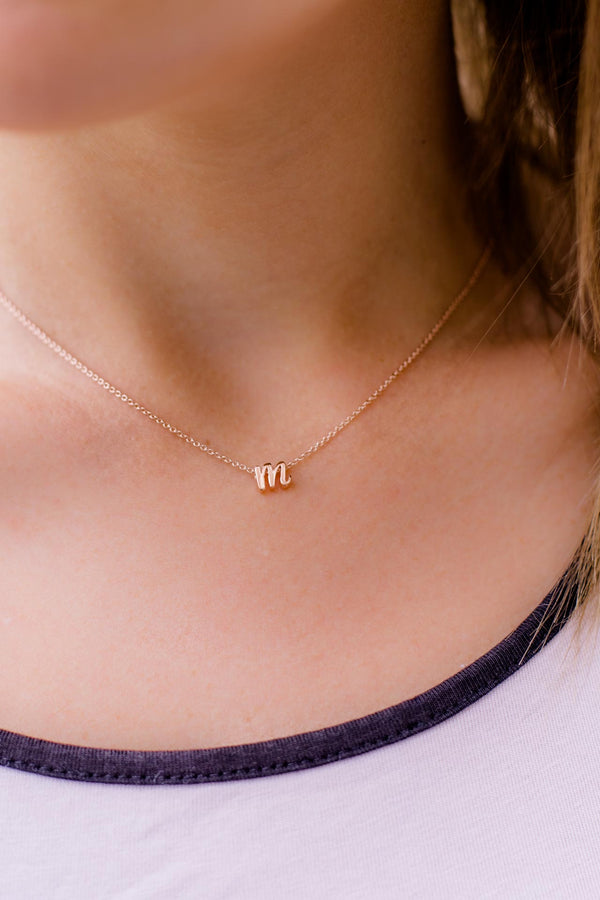 Kette Buchstabe, Catalea, schlichter Schmuck, Minimalistischer Schmuck, personalisierter Schmuck