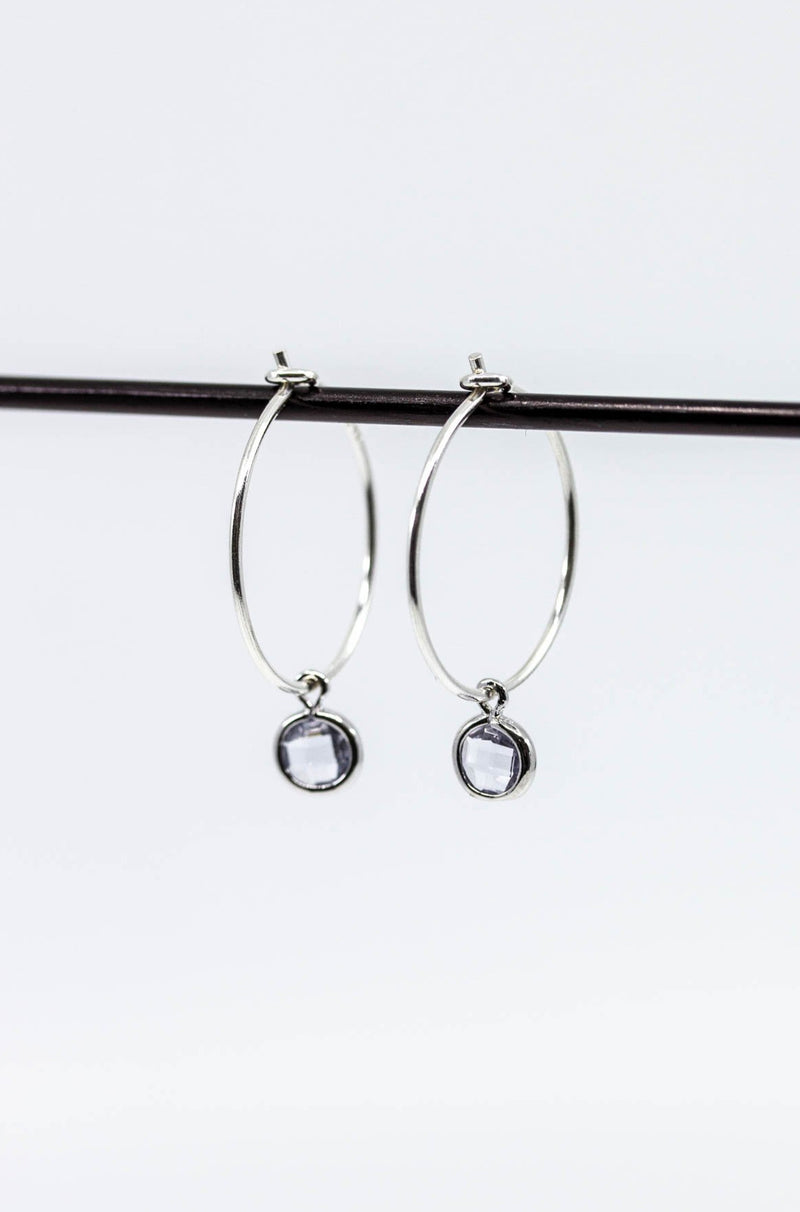 Ohrringe Creolen 925 Silber Blau - Catalea - Schlichter Schmuck - Minimalistischer Schmuck - Modeschmuck