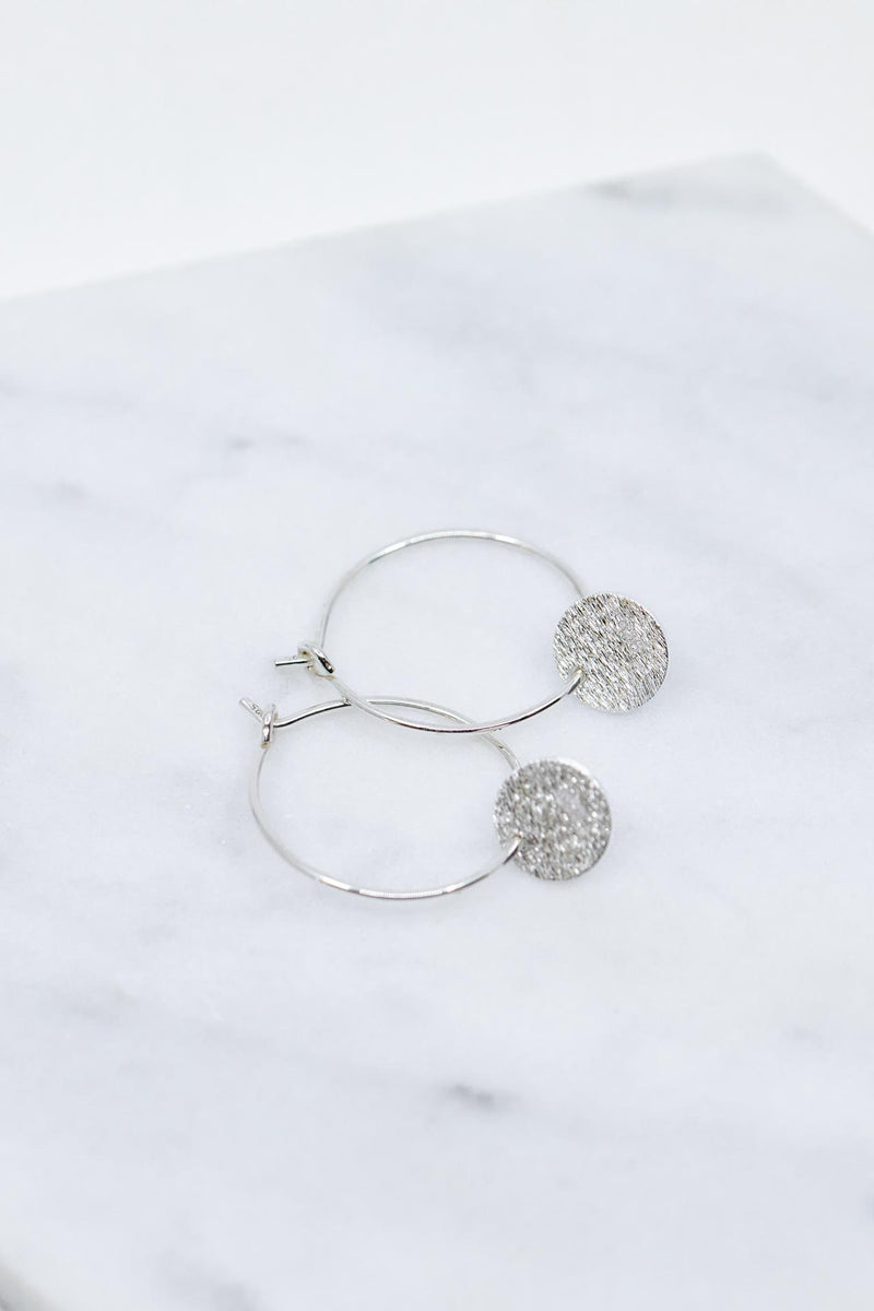 Creolen 925 Silber Plättchen, Catalea, schlichter Schmuck, Minimalistischer Schmuck, personalisierter Schmuck