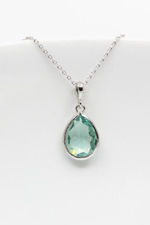 Kette Saranda Silber Tropfen - verschiedene Farben - Catalea - Schlichter Schmuck - Minimalistischer Schmuck - Modeschmuck