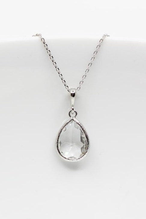 Kette Saranda Silber Tropfen - verschiedene Farben - Catalea - Schlichter Schmuck - Minimalistischer Schmuck - Modeschmuck