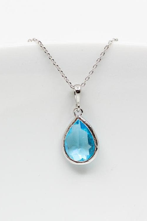 Kette Saranda Silber Tropfen - verschiedene Farben - Catalea - Schlichter Schmuck - Minimalistischer Schmuck - Modeschmuck