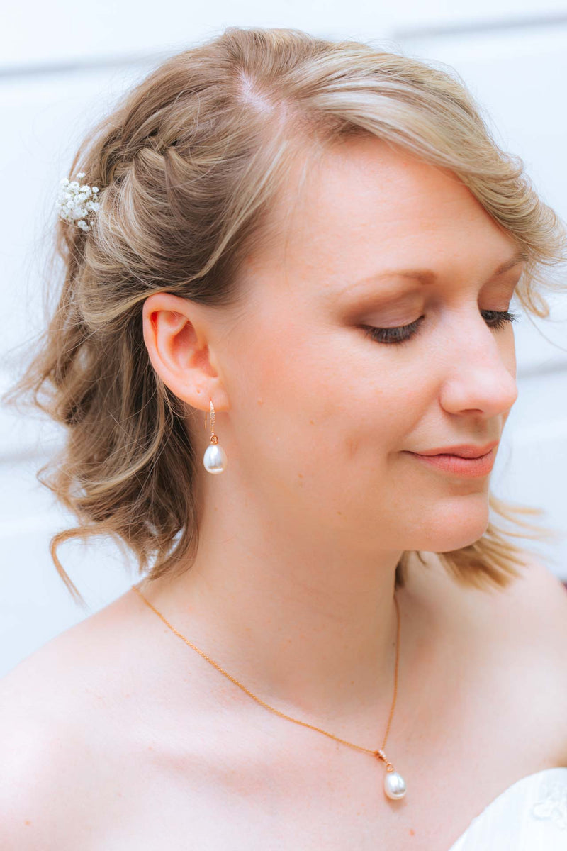 Ohrringe Capri rosevergoldet Perlen - Catalea - Schlichter Schmuck - Minimalistischer Schmuck - Modeschmuck