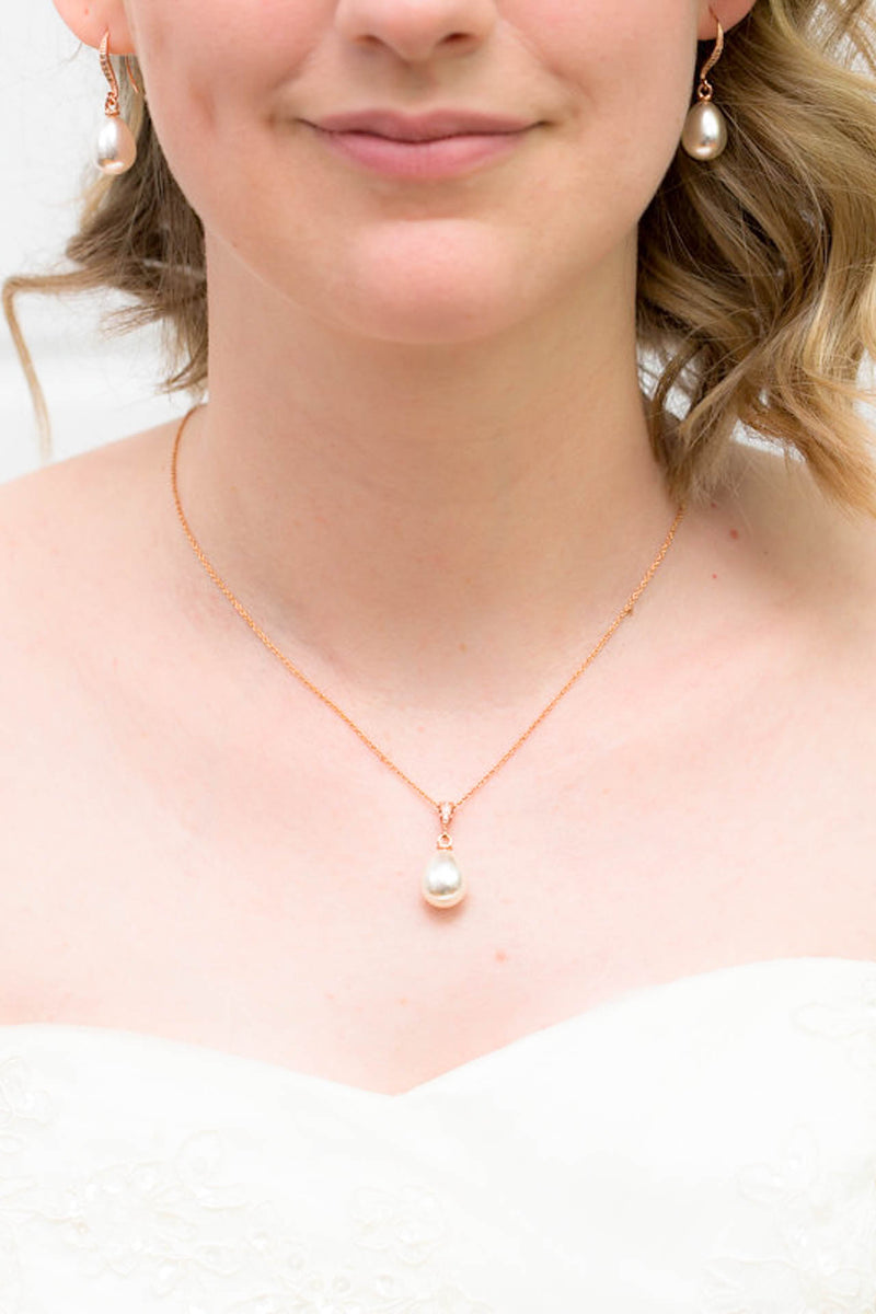 Kette Capri rosevergoldet Perlen - Catalea - Schlichter Schmuck - Minimalistischer Schmuck - Modeschmuck