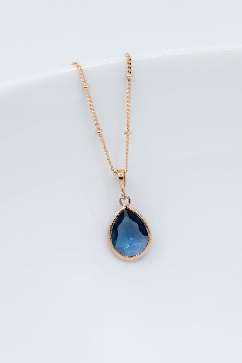 Kette Rosevergoldet Blau