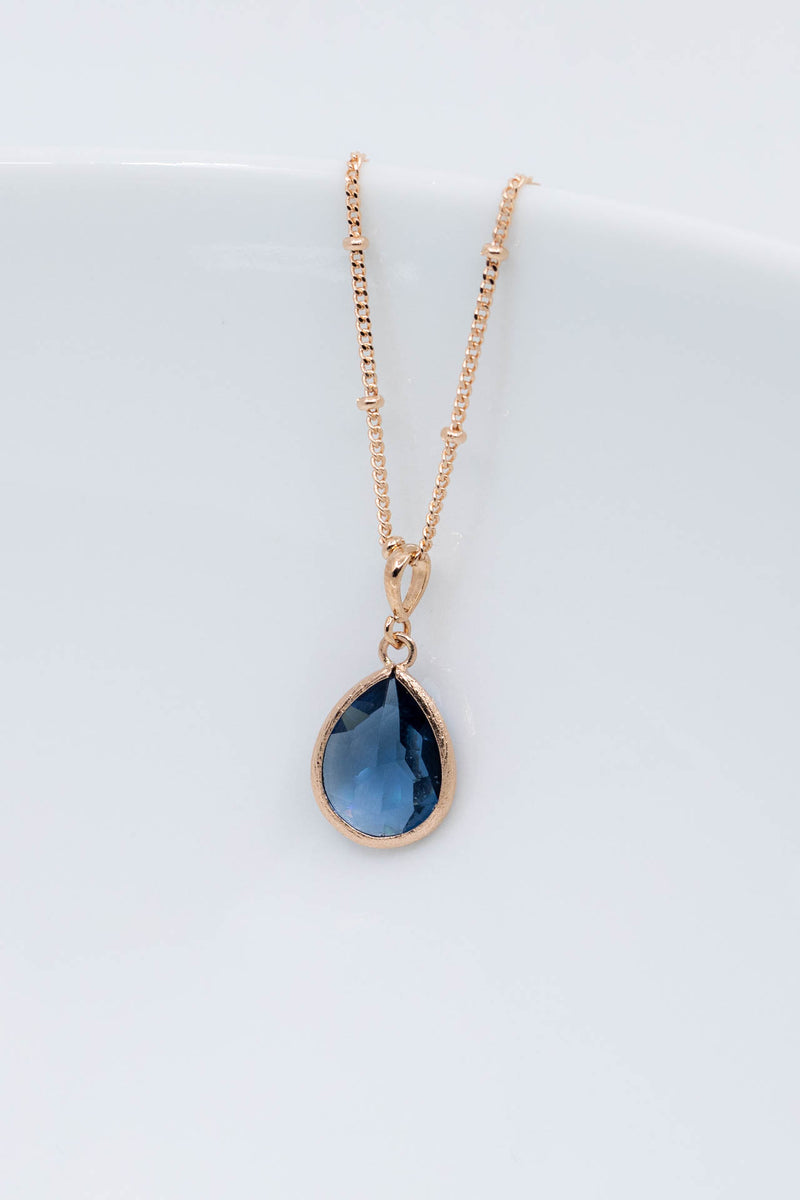 Kette Rosevergoldet Blau