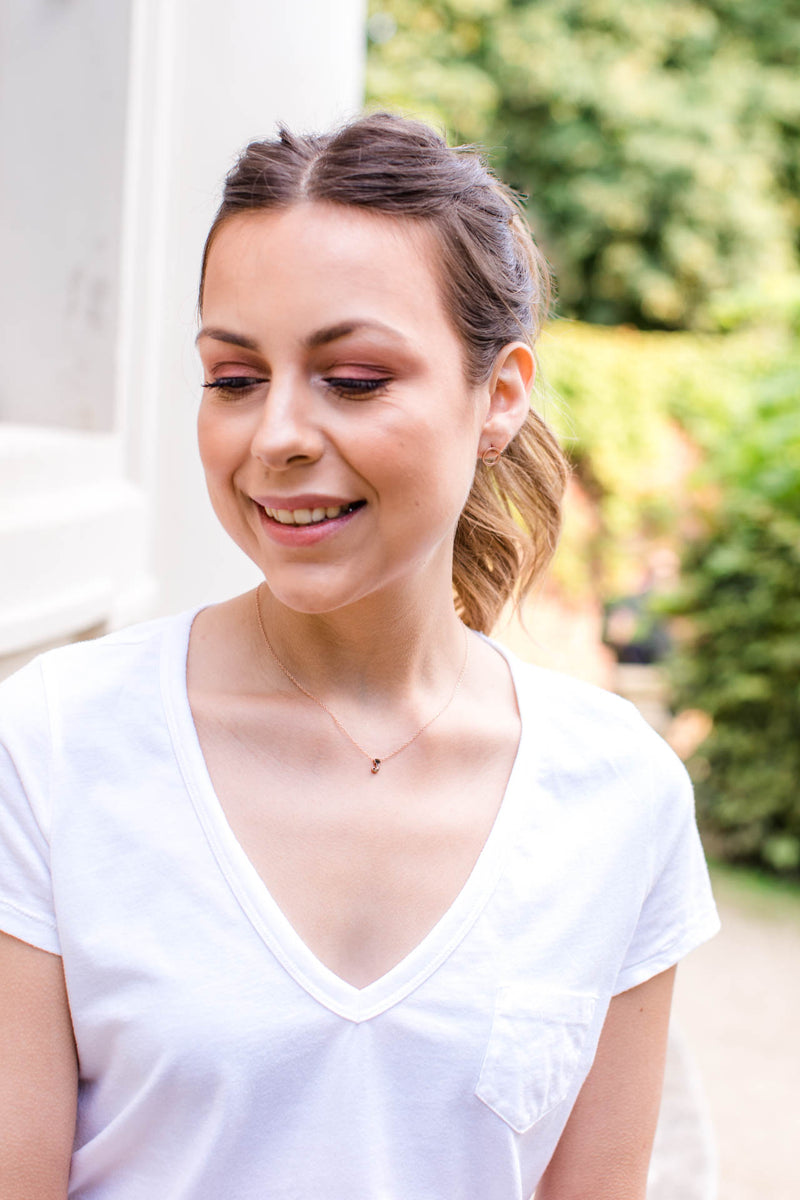 Kette Rosegold Buchstabe Druckschrift
