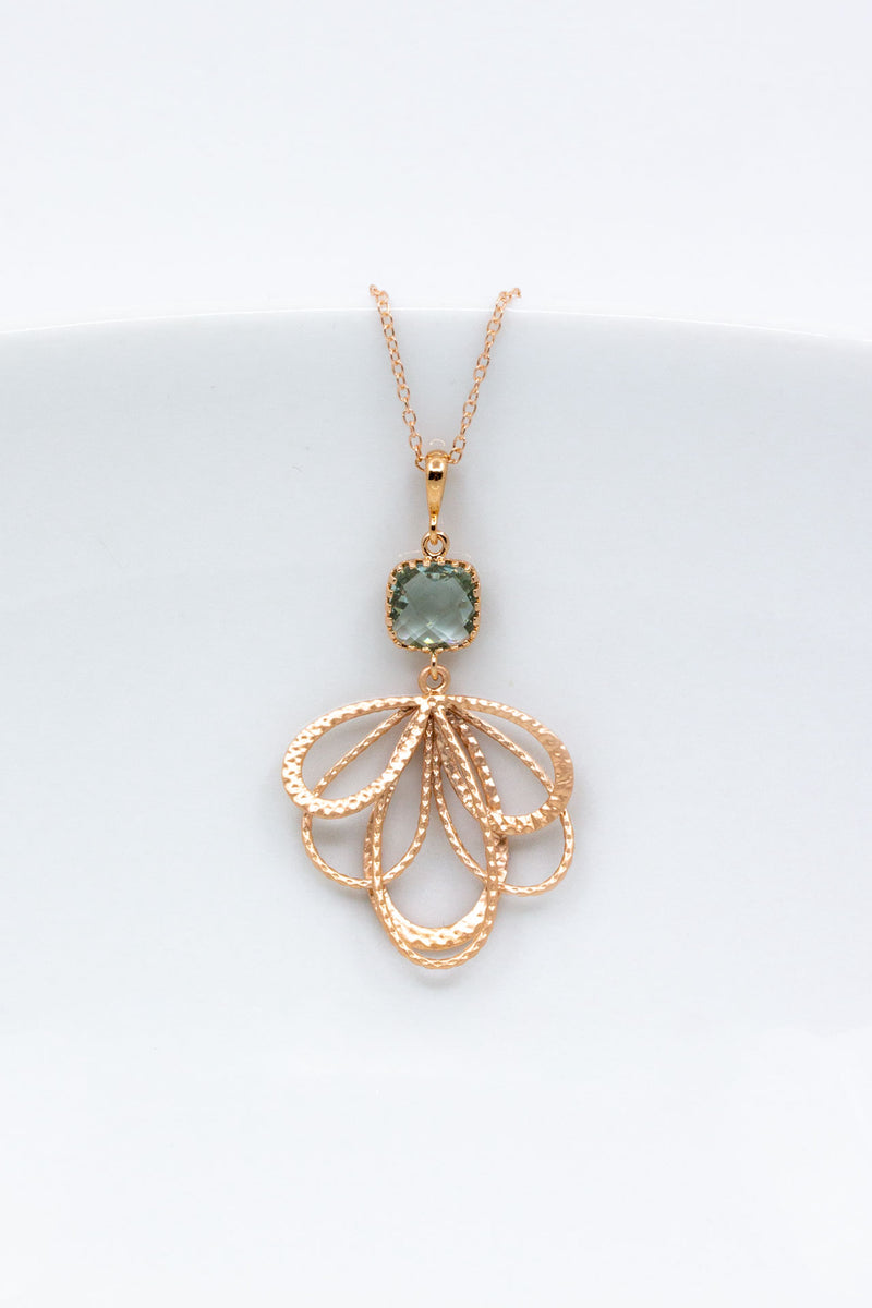 Kette Rosegold Erinitegrün Malaga