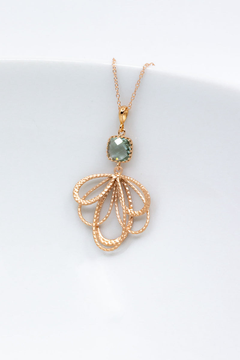 Kette Rosegold Erinitegrün Malaga