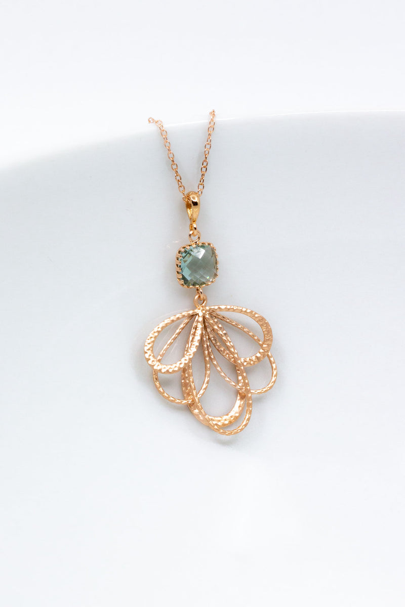 Kette Rosegold Erinitegrün Malaga
