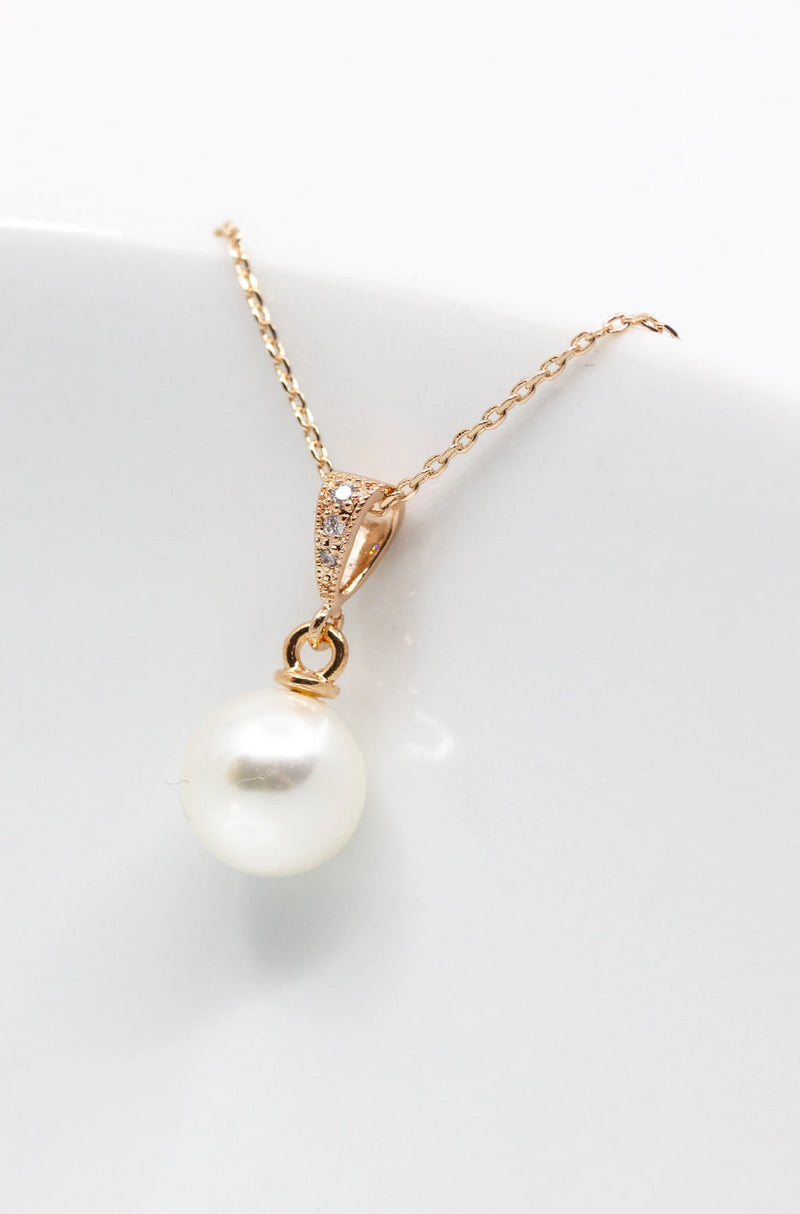 Kette rosevergoldet Perle rund - Catalea - Schlichter Schmuck - Minimalistischer Schmuck - Modeschmuck