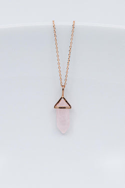 Kette Rosegold Rosenquarz, Catalea, schlichter Schmuck, Minimalistischer Schmuck, personalisierter Schmuck