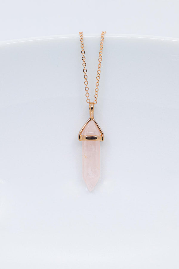 Kette Rosegold Rosenquarz