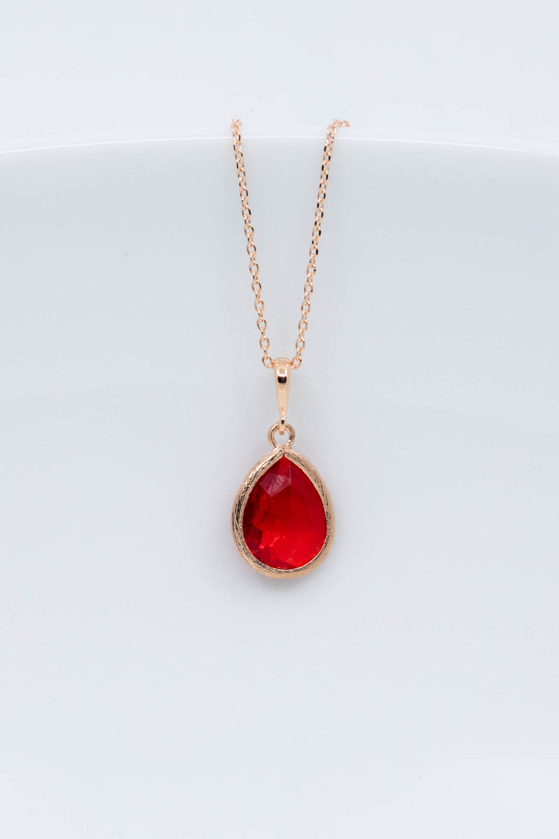 Kette Saranda Rosegold Tropfen - verschiedene Farben, Catalea, schlichter Schmuck, Minimalistischer Schmuck, personalisierter Schmuck