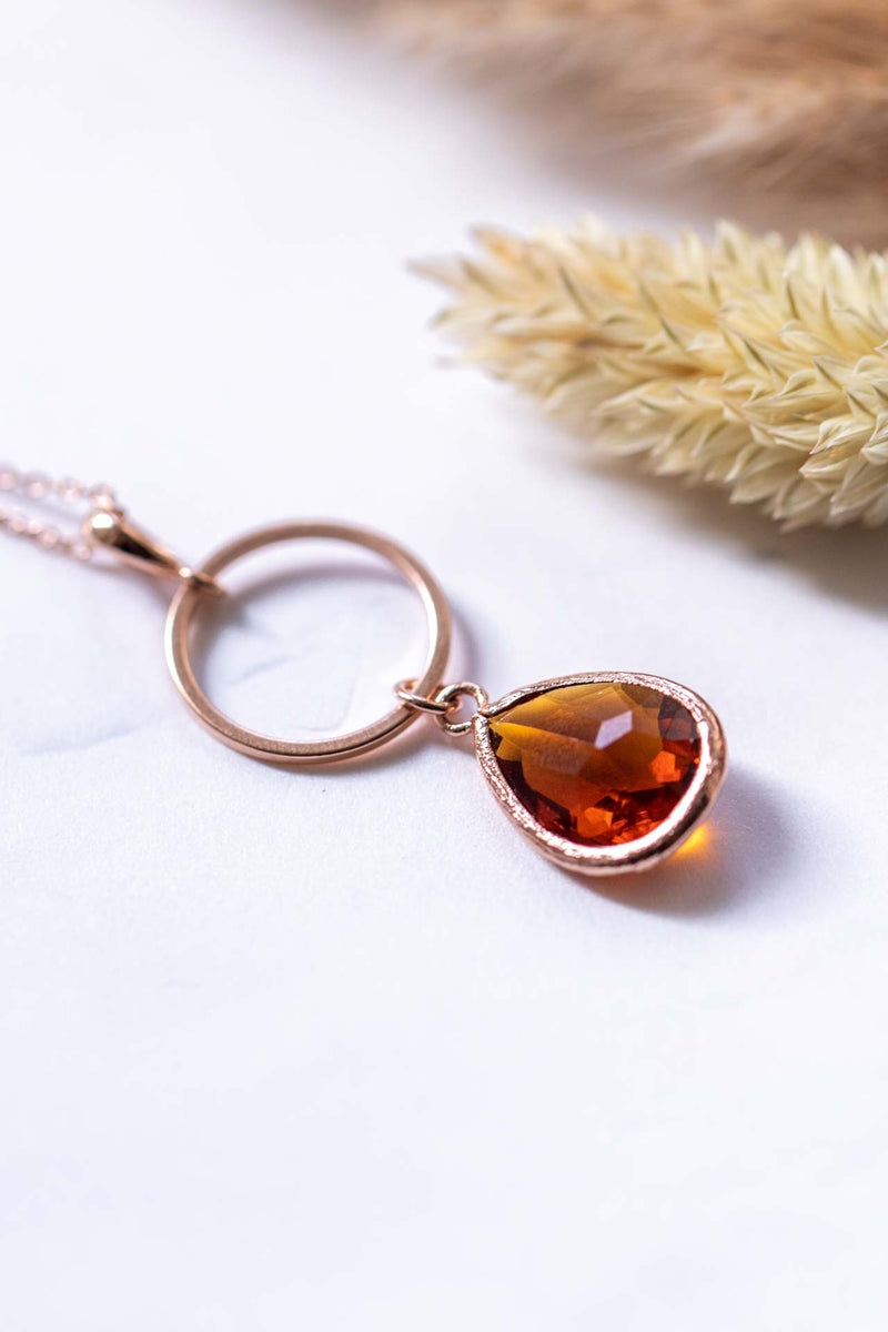 Kette Rosegold Rotbraun Toulouse