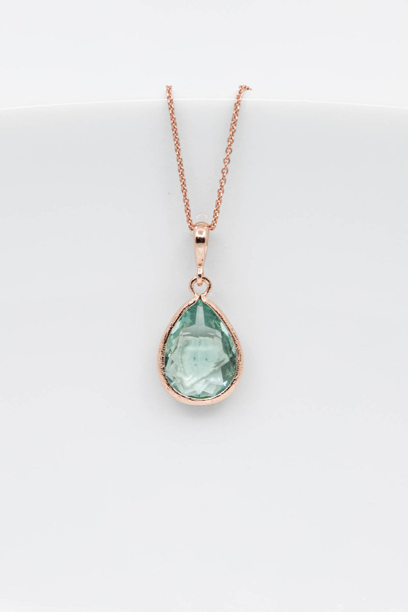 Kette Saranda Rosegold Tropfen - verschiedene Farben - Catalea - Schlichter Schmuck - Minimalistischer Schmuck - Modeschmuck