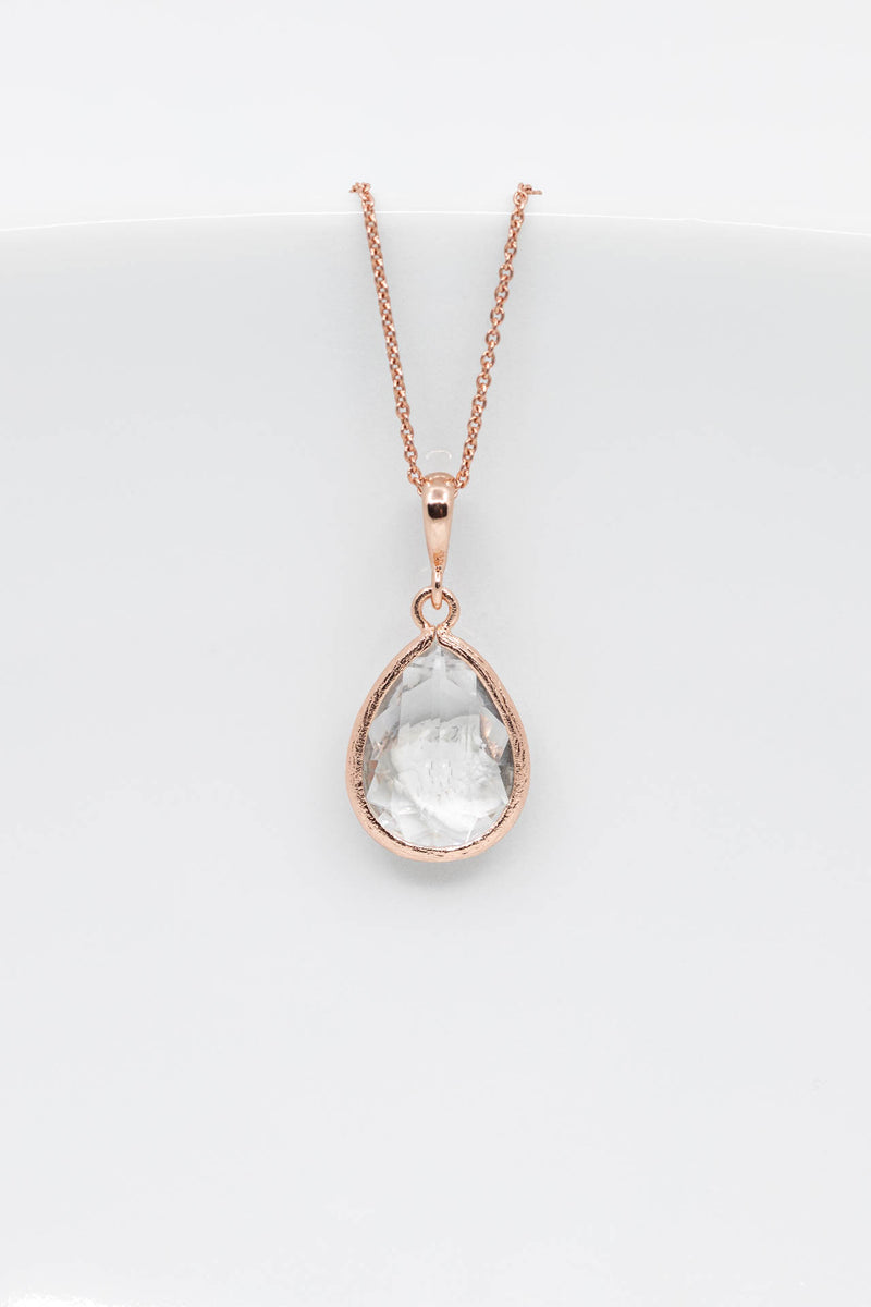 Kette Saranda Rosegold Tropfen - verschiedene Farben - Catalea - Schlichter Schmuck - Minimalistischer Schmuck - Modeschmuck