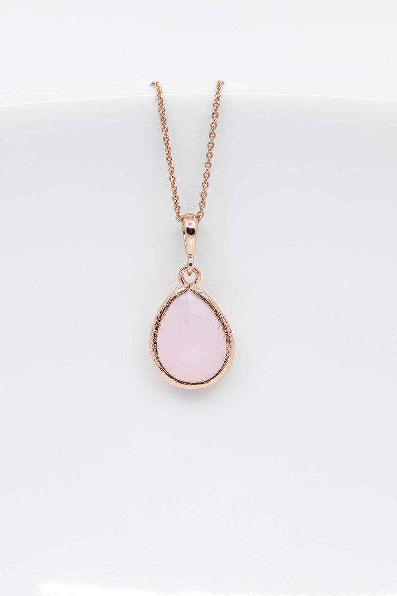 Kette Saranda Rosegold Tropfen - verschiedene Farben - Catalea - Schlichter Schmuck - Minimalistischer Schmuck - Modeschmuck