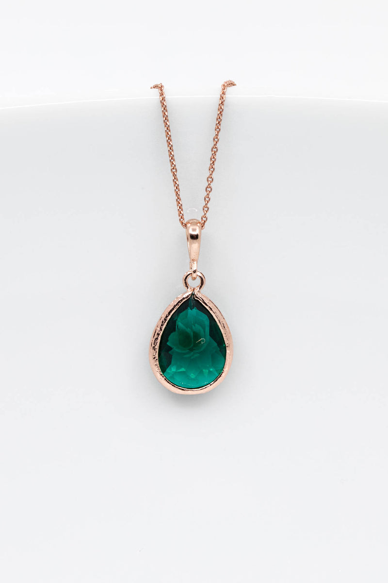 Kette Saranda Rosegold Tropfen - verschiedene Farben - Catalea - Schlichter Schmuck - Minimalistischer Schmuck - Modeschmuck